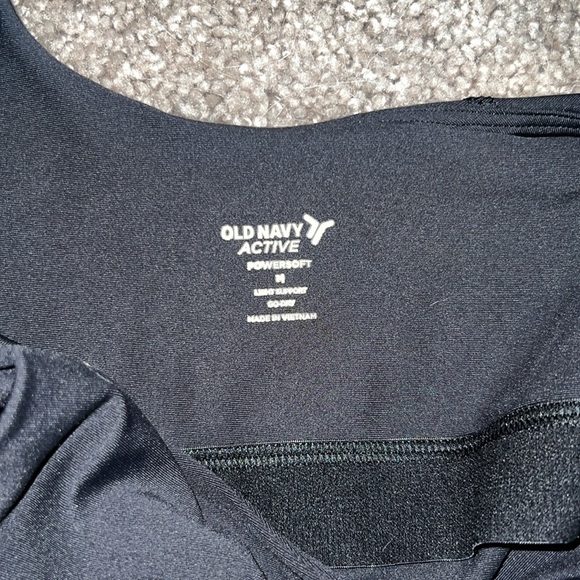 Old Navy Light Support PowerSoft Longline Sports Bra for Women [[Black Jack]] - Picture 4 of 5